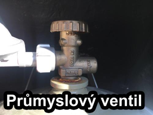 Průmyslový ventil, norská plynová láhev